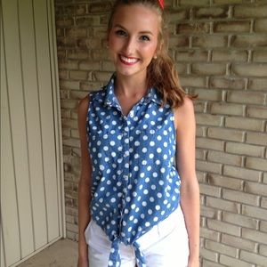 Forever 21 Polka Dot Button Up
